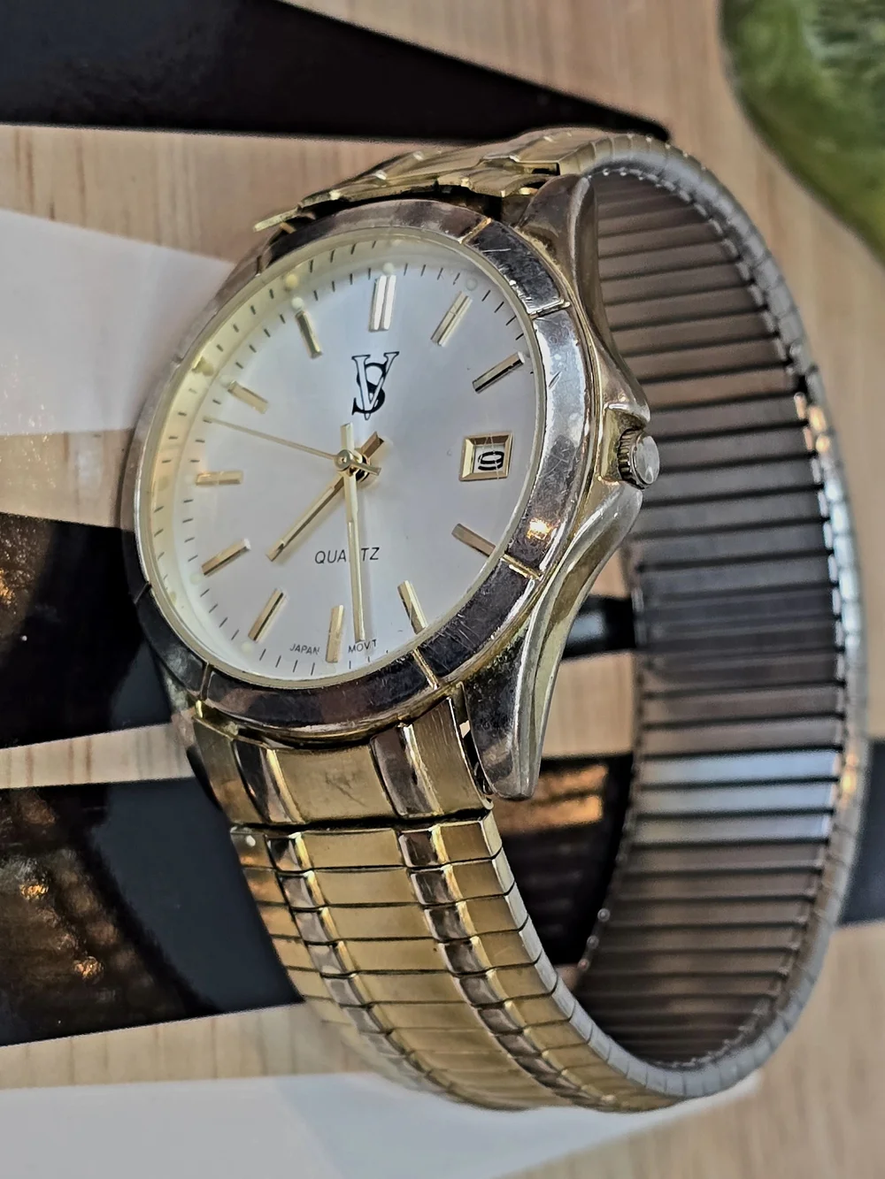 Vintage Sergio Valente Gold-Tone Men's Quartz Watch
